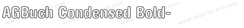AGBuch Condensed Bold字体转换